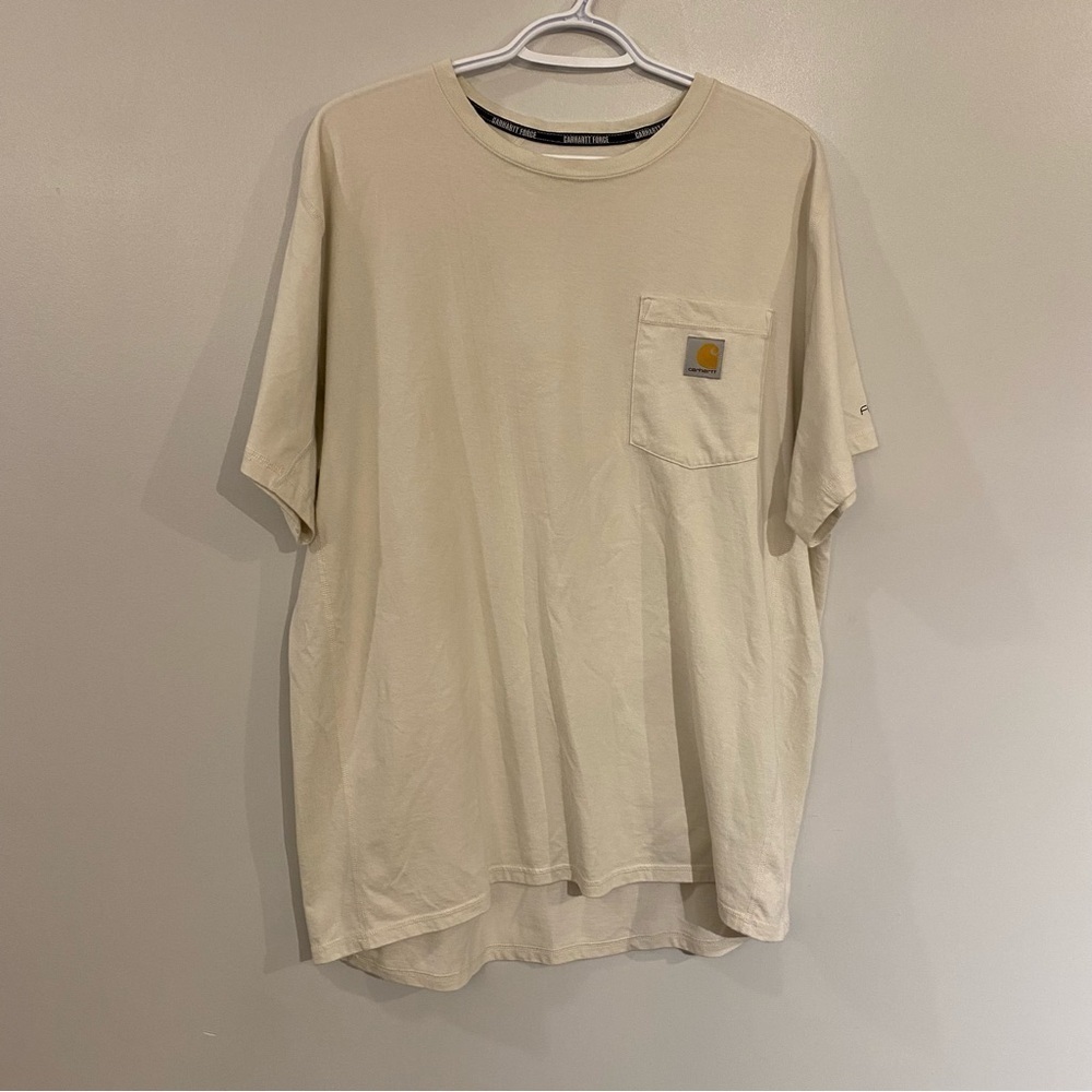 Carhartt Force Men's Cream Pocket T-Shirt men’s large